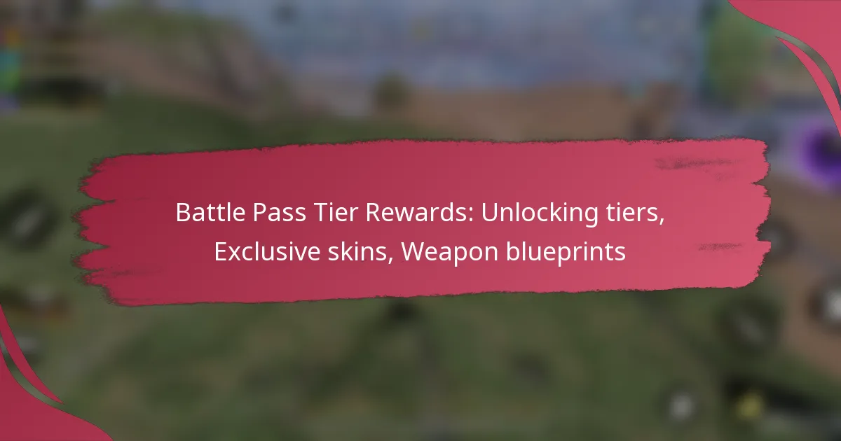 Battle Pass Tier Rewards: Unlocking tiers, Exclusive skins, Weapon blueprints