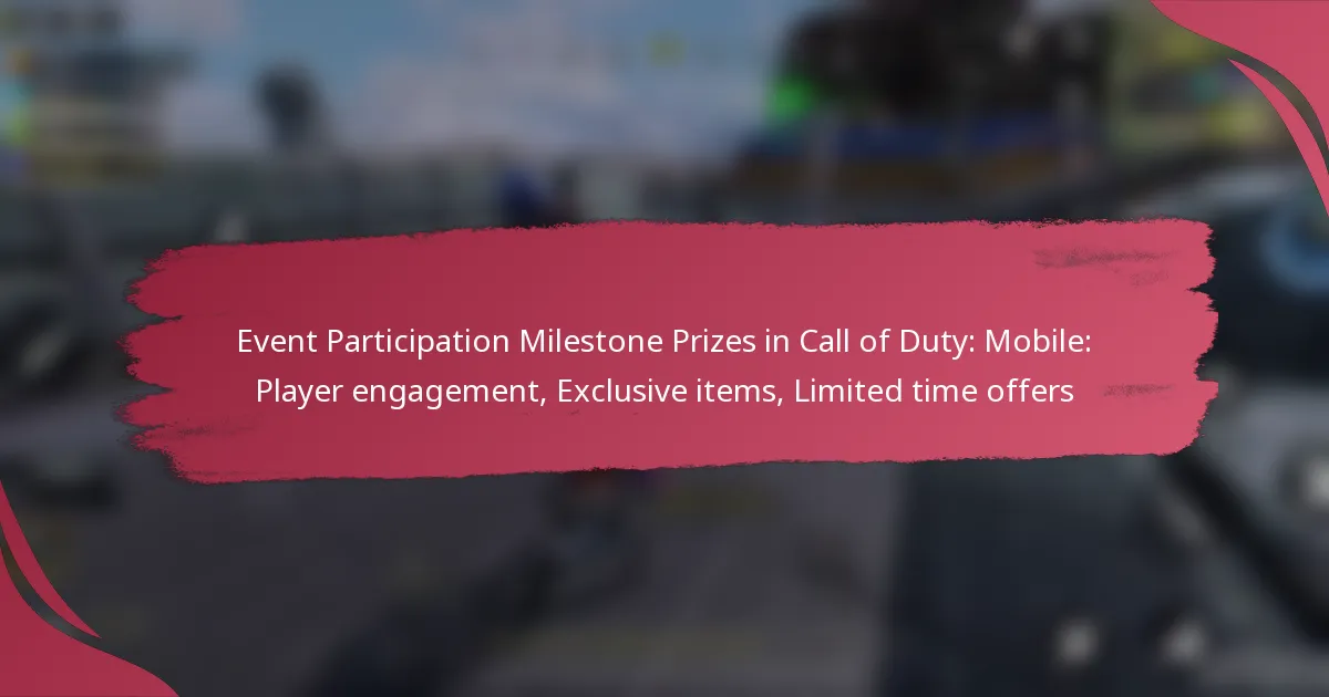Event Participation Milestone Prizes in Call of Duty: Mobile: Player engagement, Exclusive items, Limited time offers